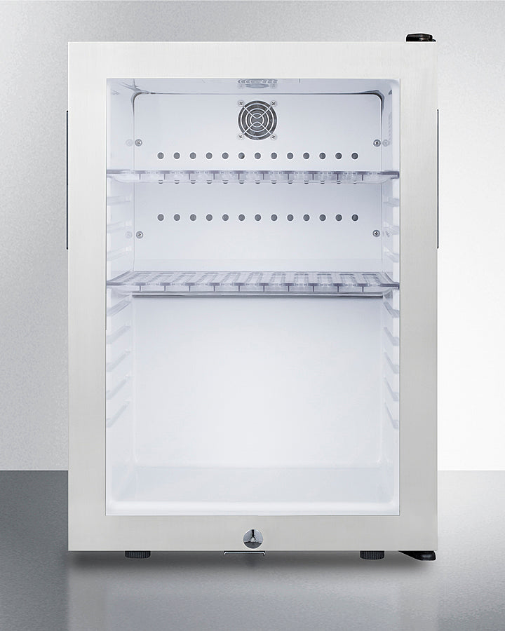 Summit Compact Glass Door Minibar with Front Lock - MB27GST