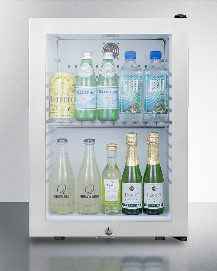 Summit Compact Glass Door Minibar with Front Lock - MB27GST