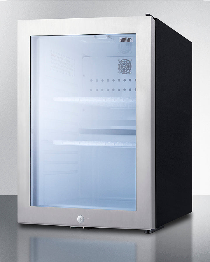 Summit Compact Glass Door Minibar with Front Lock - MB27GST