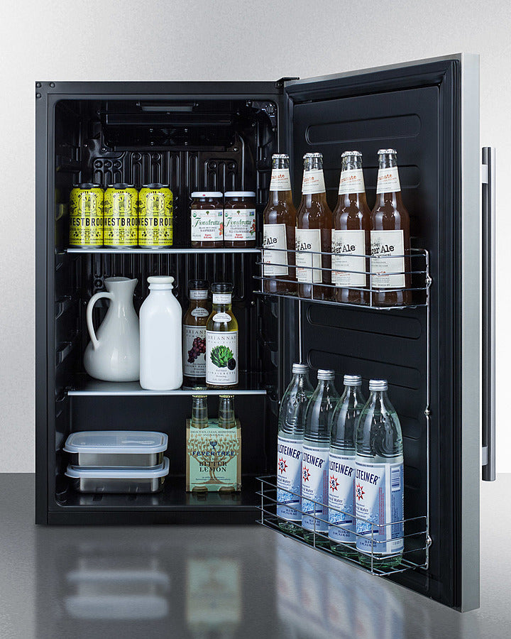 Summit Shallow Depth Outdoor Built-In All-Refrigerator, ADA Compliant - SPR196OSADA