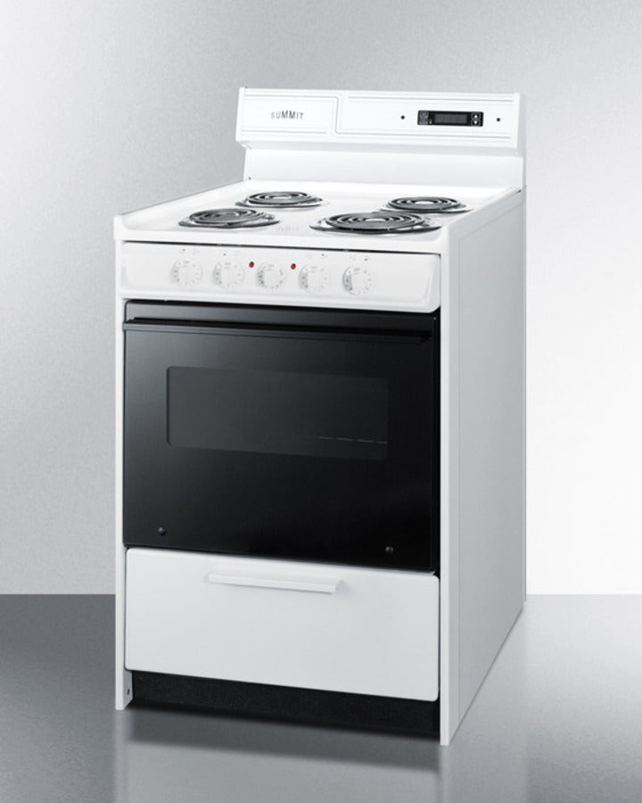 Summit 24" Wide Electric Coil Top Range - WEM630DK