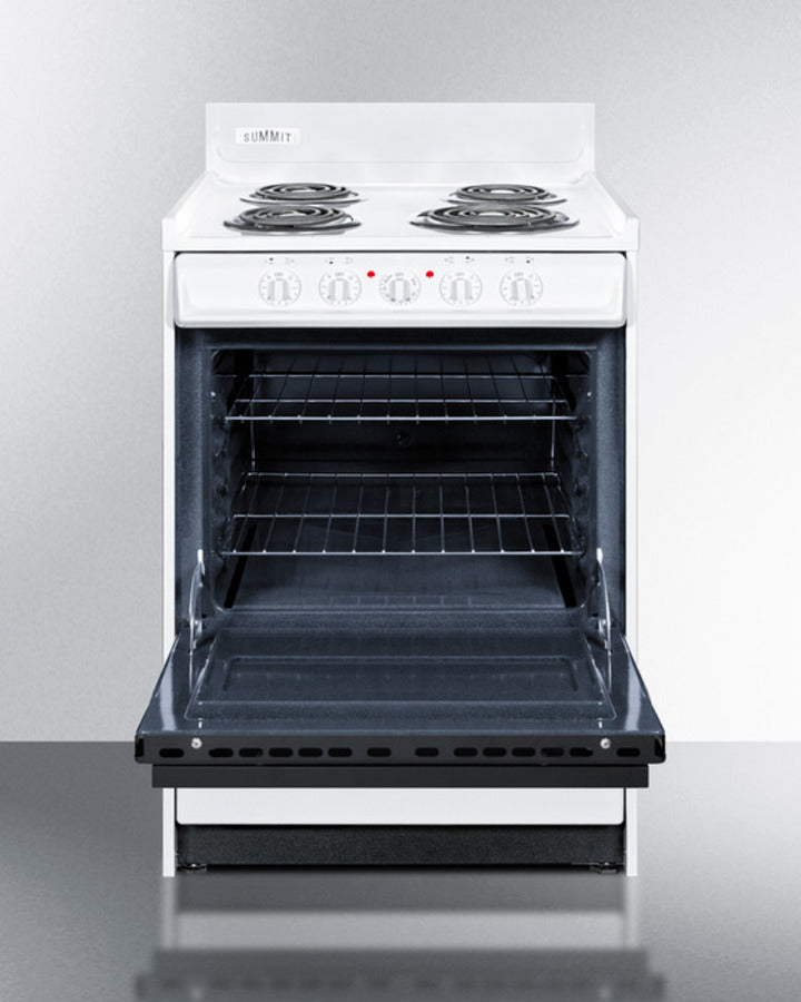 Summit 24" Wide Electric Coil Top Range - WEM630DK