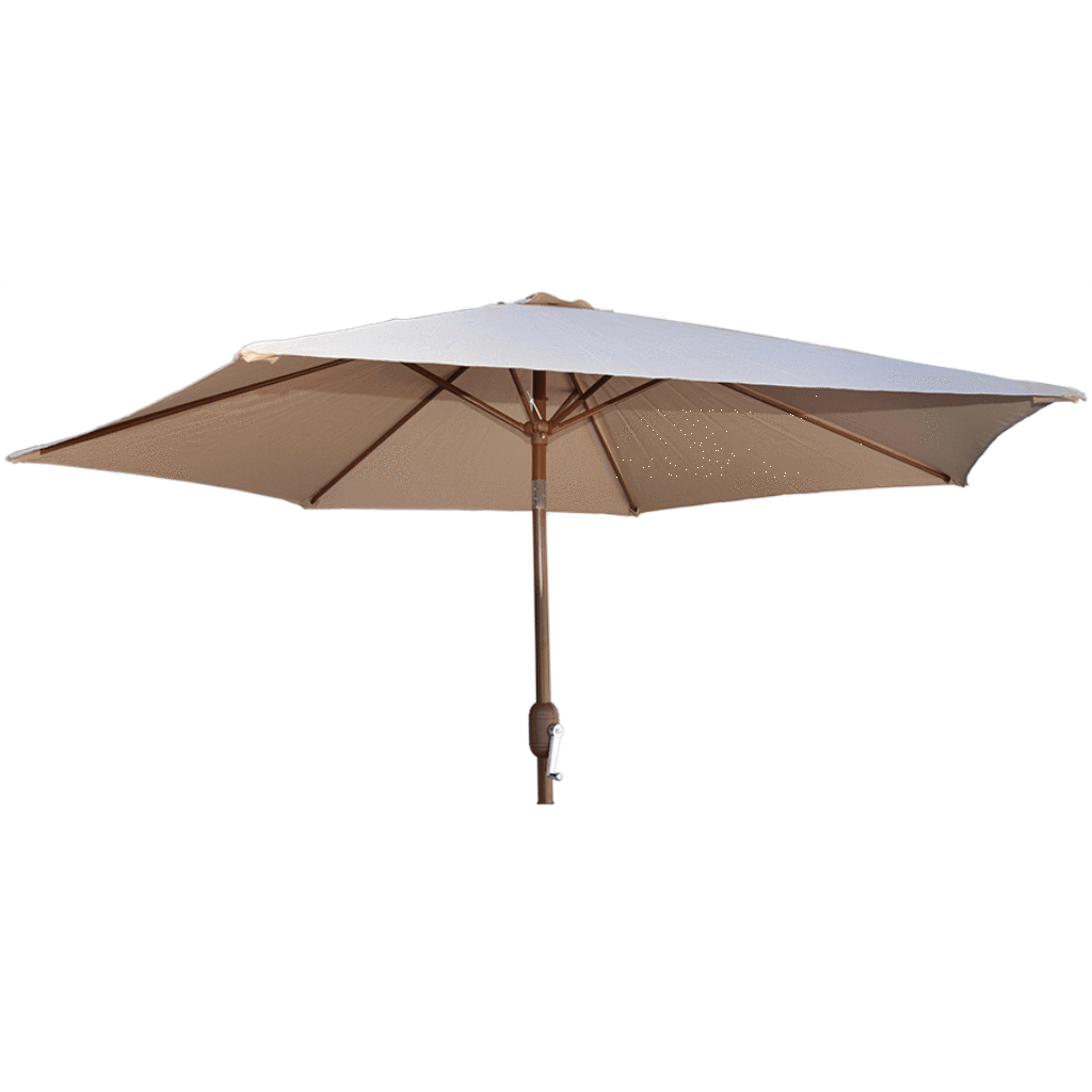 Kokomo Grills 9" Outdoor Kitchen Umbrella Hand Crank and Tilt Beige Color