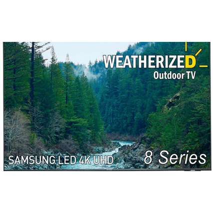 The PRESTIGE 43" Covered Patio Weatherized Outdoor Samsung 4K UHD TV 8 Series