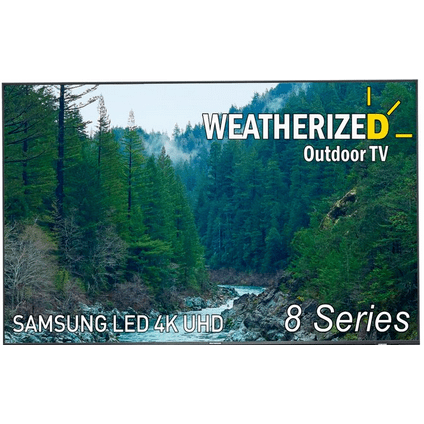 The PRESTIGE 50" Covered Patio Weatherized Outdoor Samsung 4K UHD TV 8 Series