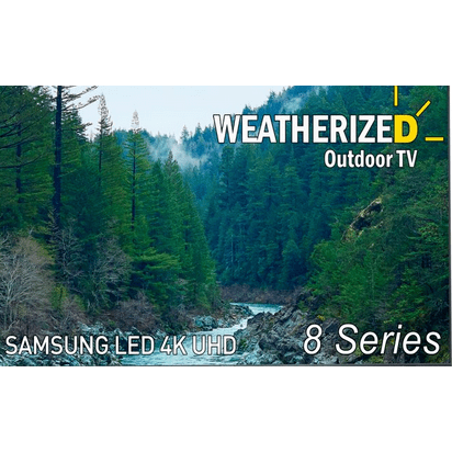The PRESTIGE 55" Covered Patio Weatherized Outdoor Samsung 4K UHD TV 8 Series