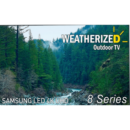 The PRESTIGE 65" Covered Patio Weatherized Outdoor Samsung 4K UHD TV 8 Series
