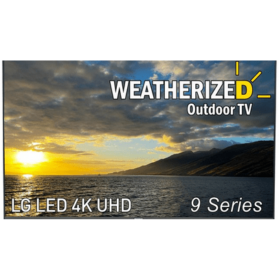 The PRESTIGE 75" Covered Patio Weatherized Outdoor LG 9 Series TV