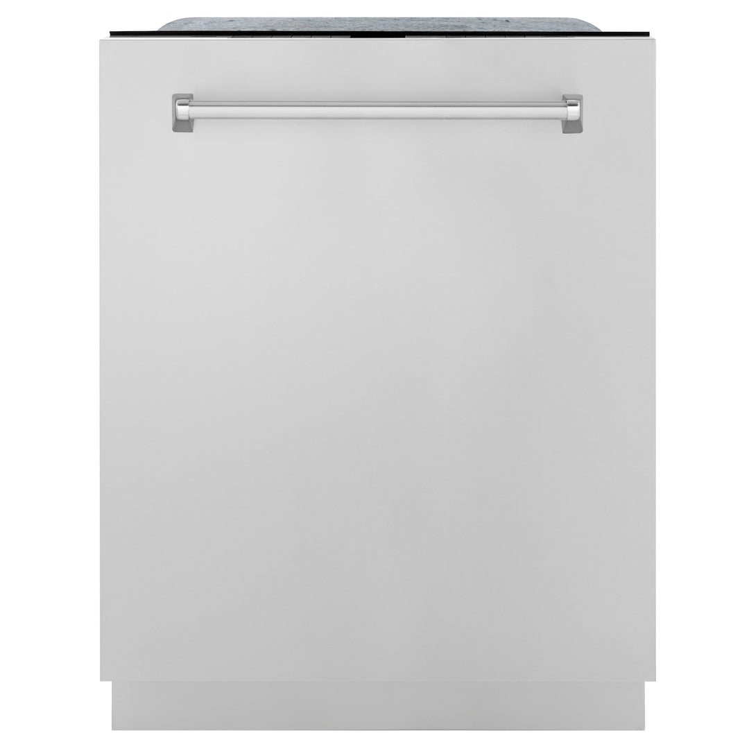 ZLINE 24 in. Panel-Included Monument Series 3rd Rack Top Touch Control Dishwasher with Color Options and Stainless Steel Tub, 45dBa (DWMT-24)