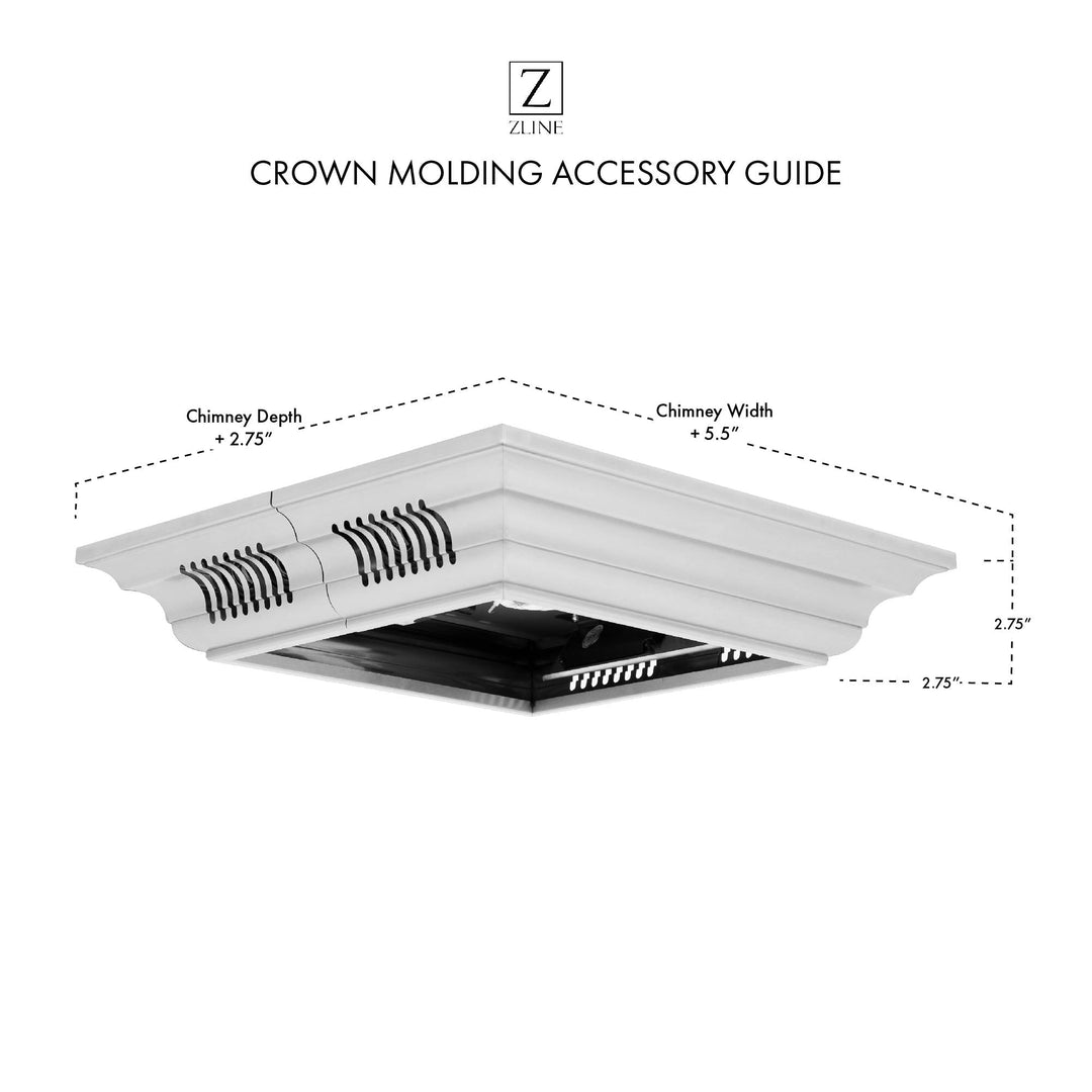 ZLINE Crown Molding in Stainless Steel with Built-in Bluetooth Speakers (CM6-BT-GL9i)
