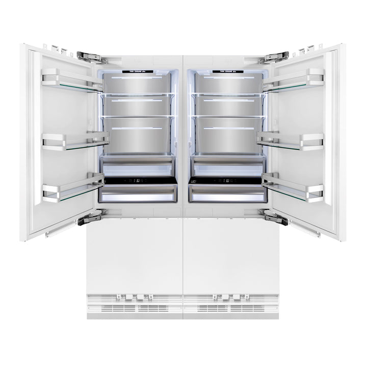 ZLINE 60 in. 32.2 cu. Ft. Panel Ready Built-In 4-Door French Door Refrigerator with Internal Water and Ice Dispenser (RBIV-60)