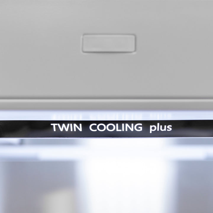 ZLINE 36 in. 19.6 cu. ft. Built-In 2-Door Bottom Freezer Refrigerator with Internal Water and Ice Dispenser in Fingerprint Resistant Stainless Steel (RBIV-SN-36)
