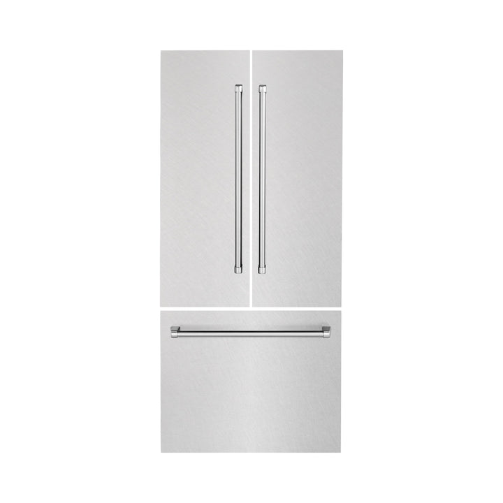 Panels & Handles Only- ZLINE 36 in. Refrigerator Panels in Fingerprint Resistant Stainless Steel for a 36 in. Built-in Refrigerator (RPBIV-SN-36)