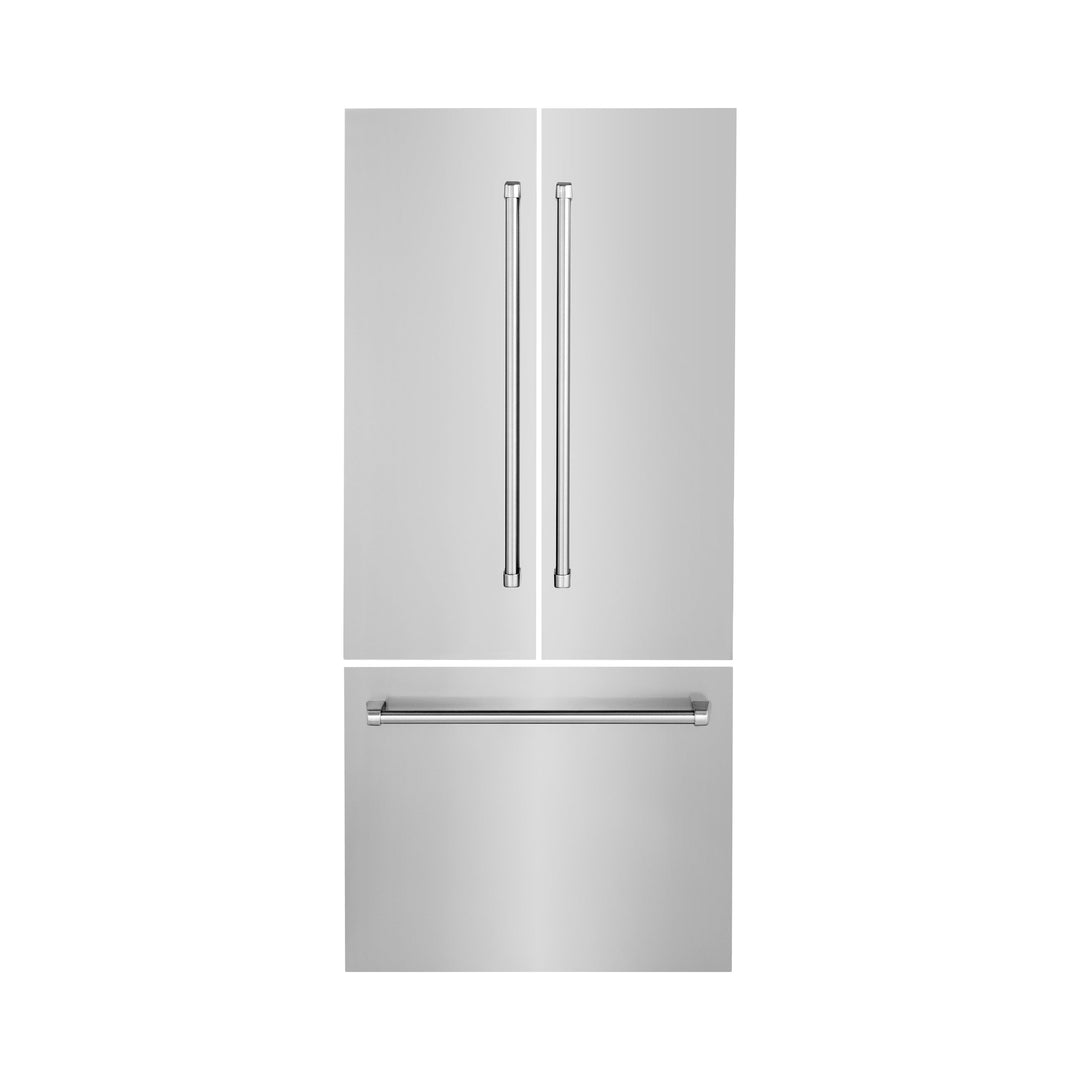 Panels & Handles Only- ZLINE 36 in. Refrigerator Panels in Stainless Steel for a 36 in. Built-in Refrigerator (RPBIV-304-36)