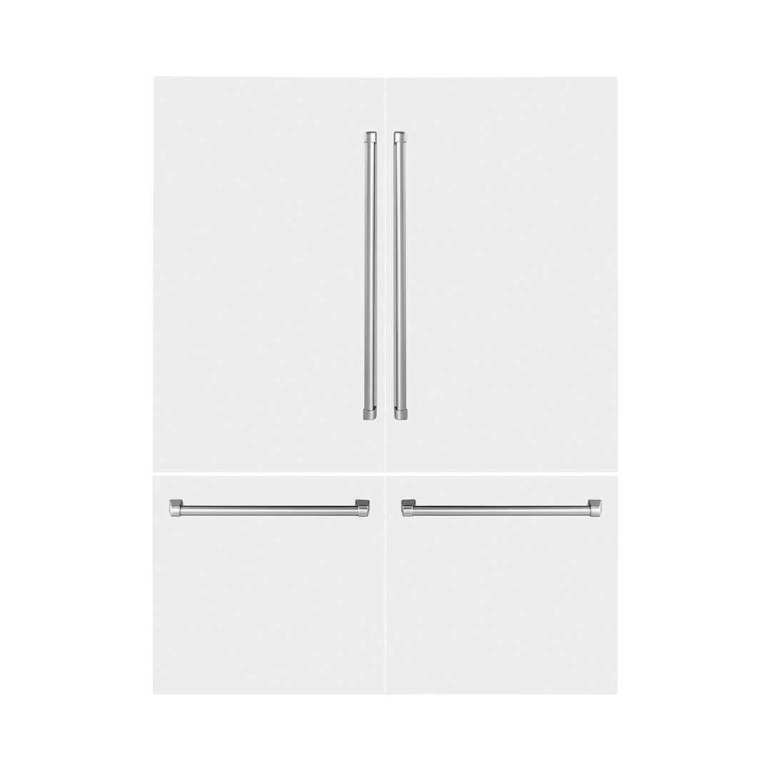 Panels & Handles Only- ZLINE 60 in. Refrigerator Panels in White Matte for a 60 in. Built-in Refrigerator (RPBIV-WM-60)