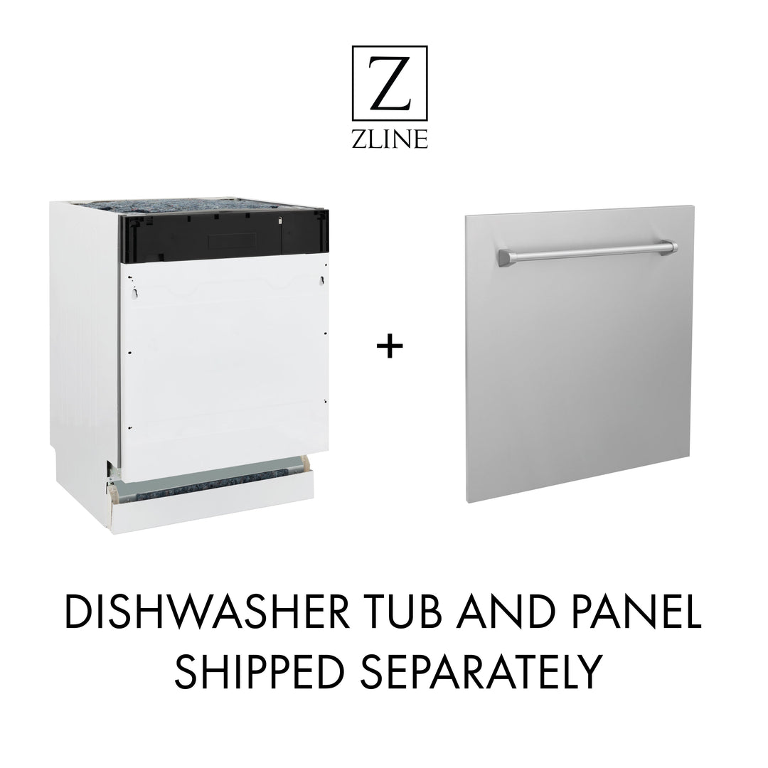 ZLINE Autograph Edition 18” Compact 3rd Rack Top Control Dishwasher in Fingerprint Resistant Stainless Steel with Accent Handle, 51dBa (DWVZ-SN-18)