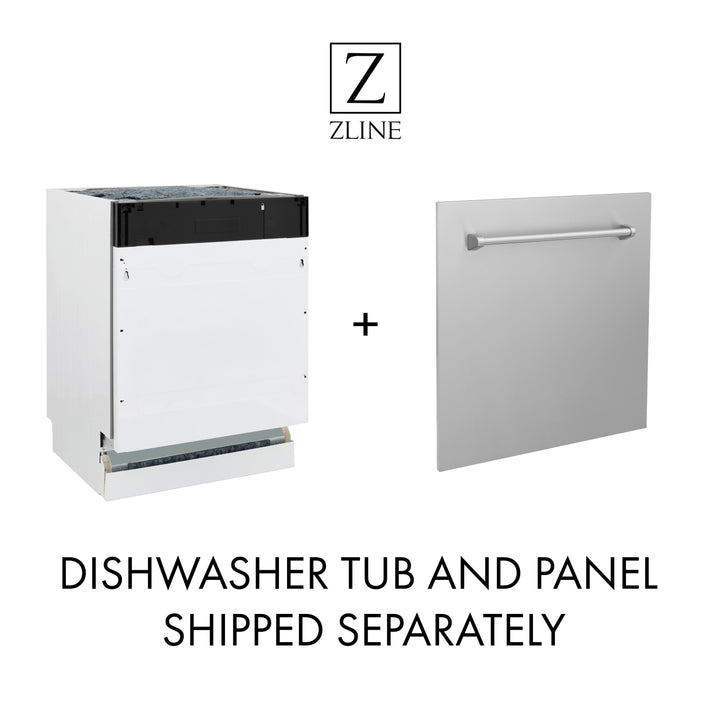 ZLINE Autograph Edition 18” Compact 3rd Rack Top Control Dishwasher in White Matte with Accent Handle, 51dBa (DWVZ-WM-18)
