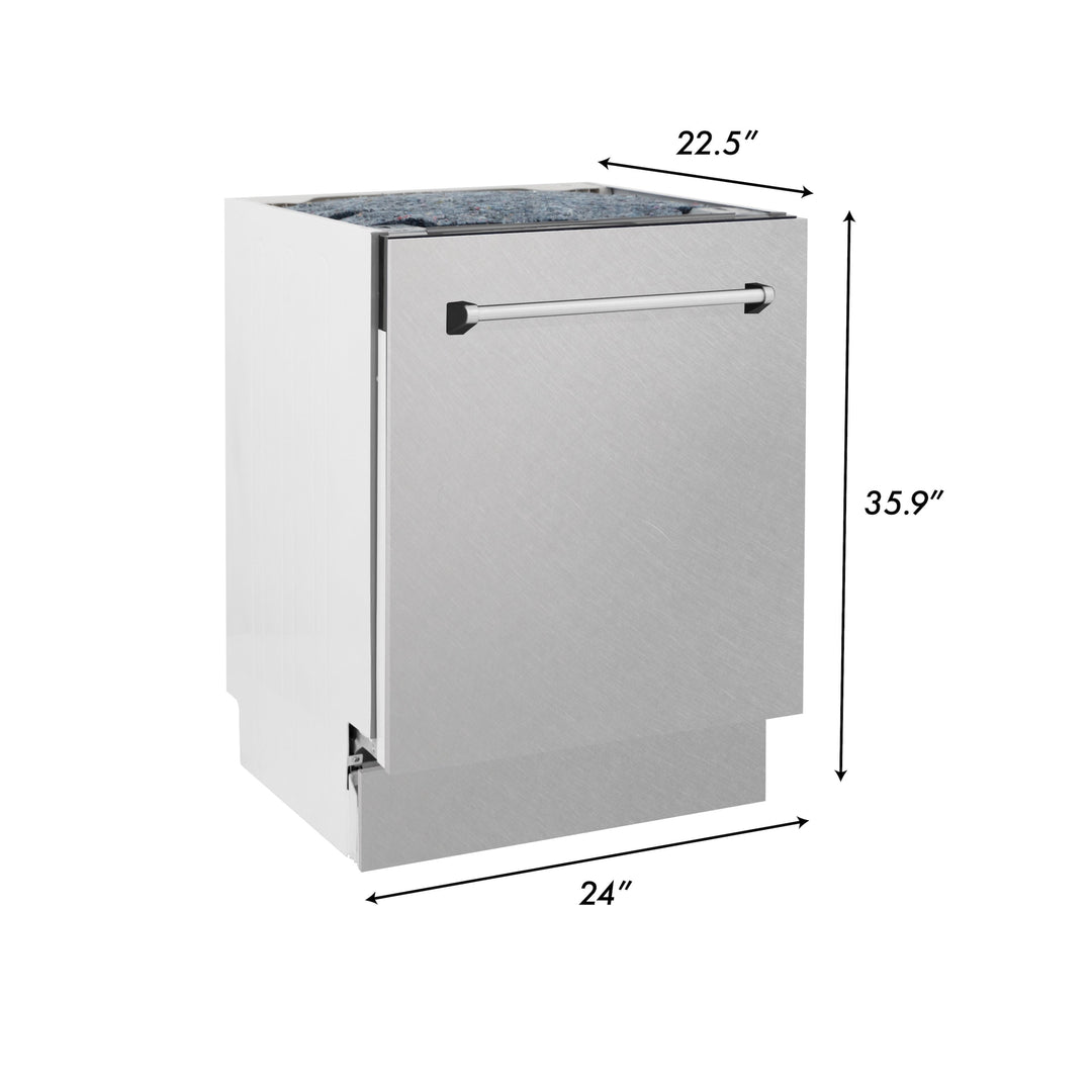 ZLINE 24 in. Tallac Series 3rd Rack Dishwasher in a Stainless Steel Tub with Color Options, 51dBa (DWV-24)