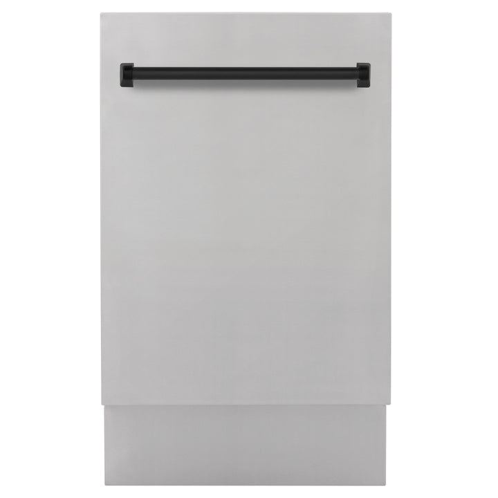ZLINE Autograph Edition 18” Compact 3rd Rack Top Control Dishwasher in Stainless Steel with Accent Handle, 51dBa (DWVZ-304-18)