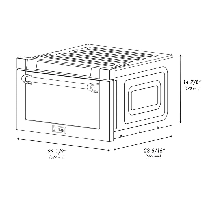ZLINE 24 in. 1.2 cu. ft. Built-in Microwave Drawer with a Traditional Handle with Color Options (MWD-1-H)