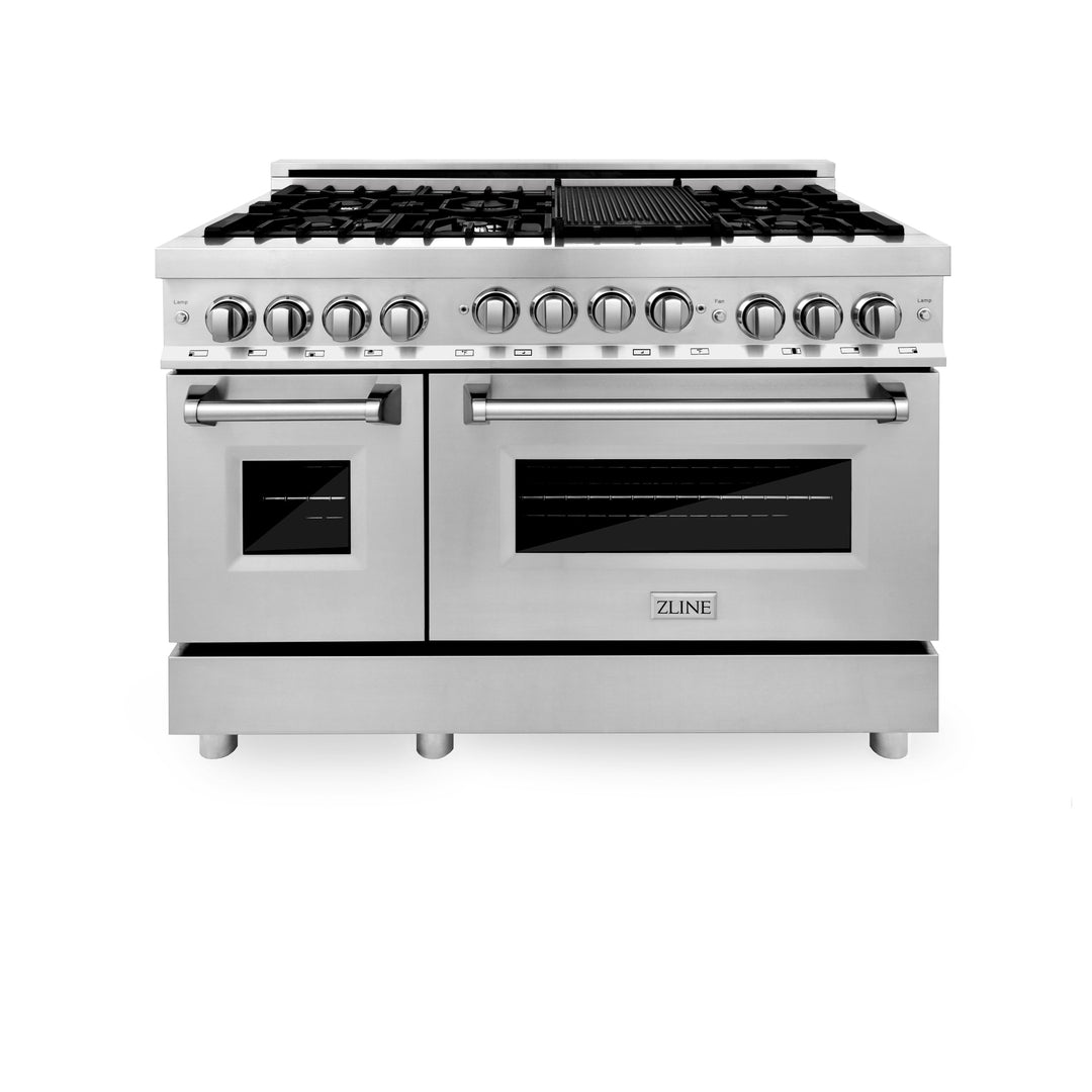 ZLINE 48 in. 6.0 cu. ft. Range with Gas Stove and Gas Oven with Reversible Griddle (RG-GR-48)