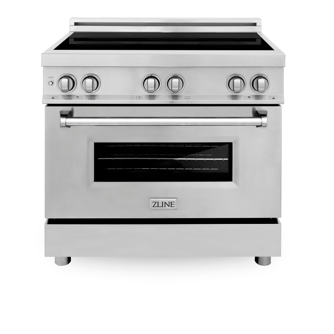 ZLINE 36 in. 4.6 cu. ft. Induction Range with a 4 Element Stove and Electric Oven with Blue Matte Door (RAIND-36)