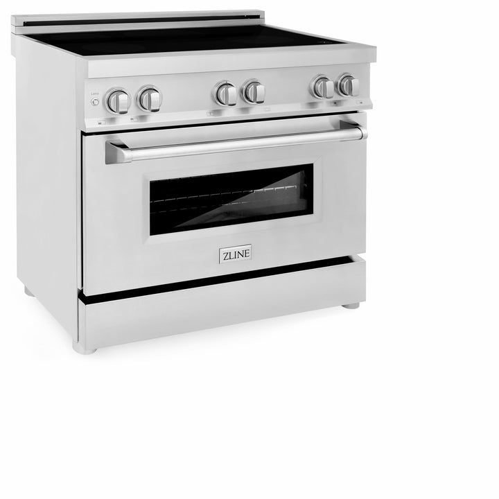 ZLINE 36 in. 4.6 cu. ft. Induction Range with a 4 Element Stove and Electric Oven with White Matte Door (RAIND-36)
