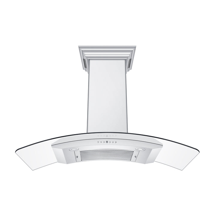 ZLINE Ducted Vent Wall Mount Range Hood in Stainless Steel with Built-in ZLINE CrownSound™ Bluetooth Speakers (KN4CRN-BT)