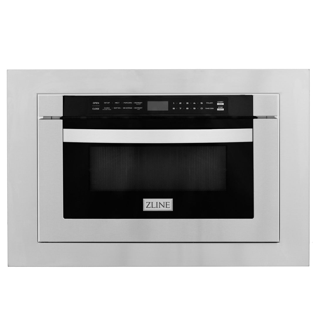 ZLINE 24 in. 1.2 cu. ft. Stainless Steel Microwave Drawer with 30 in. Trim Kit (MWD-TK-30)