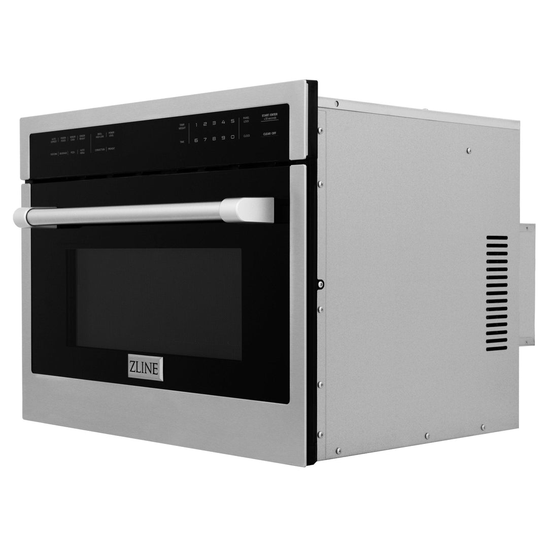 ZLINE 24 in. Built-in Convection Microwave Oven in DuraSnow Stainless Steel with Speed and Sensor Cooking (MWO-24)