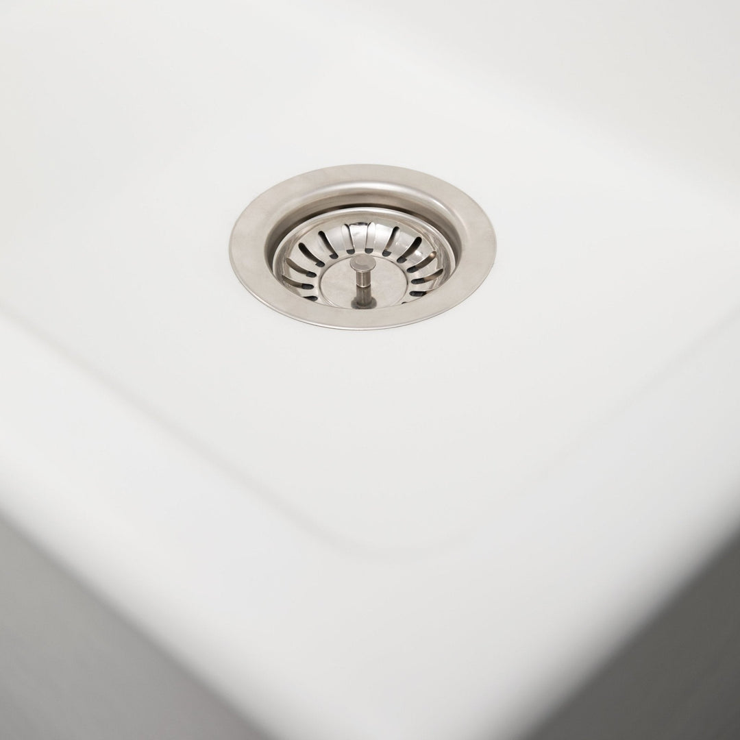 ZLINE 24 in. Rome Dual Mount Single Bowl Fireclay Kitchen Sink with Bottom Grid (FRC5123)