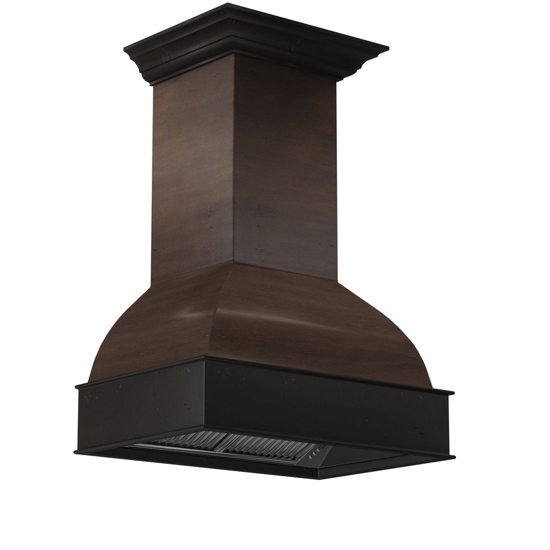 ZLINE 36 in. Wooden Wall Mount Range Hood in Antigua and Walnut - Includes Motor (369AW-36)