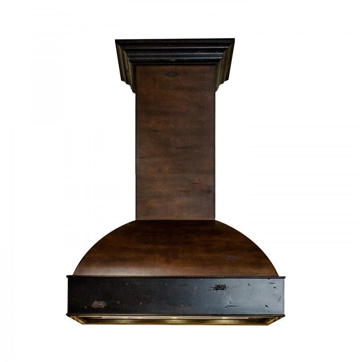 ZLINE 36 in. Wooden Wall Mount Range Hood in Antigua and Walnut - Includes Motor (369AW-36)