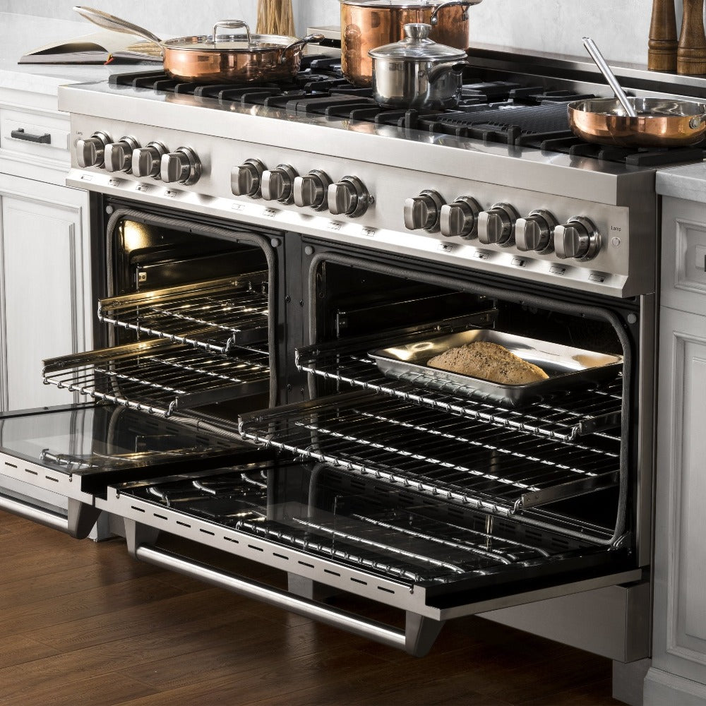 ZLINE 60" 7.4 cu. ft. Dual Fuel Range with Gas Stove and Electric Oven in Stainless Steel (RA60) - Rustic Kitchen & Bath - Ranges - ZLINE Kitchen and Bath