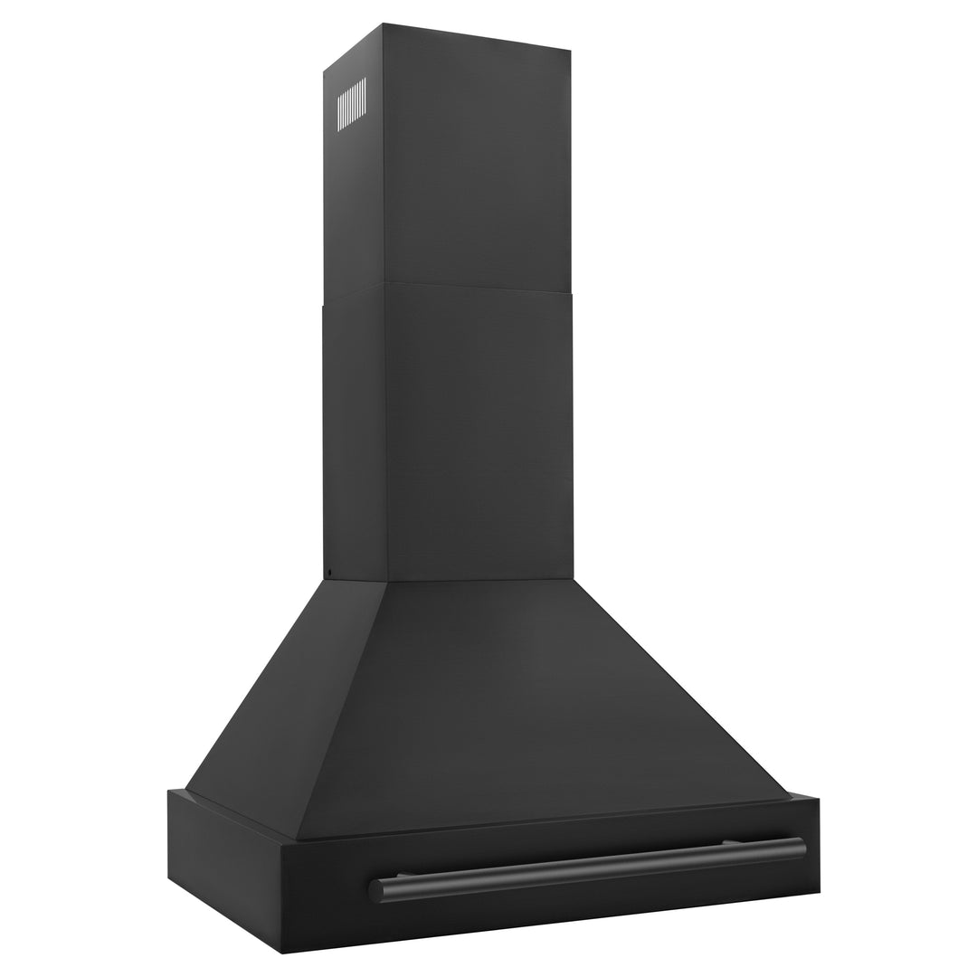ZLINE Black Stainless Steel Range Hood with Black Stainless Steel Handle and Size Options(BS655-BS)