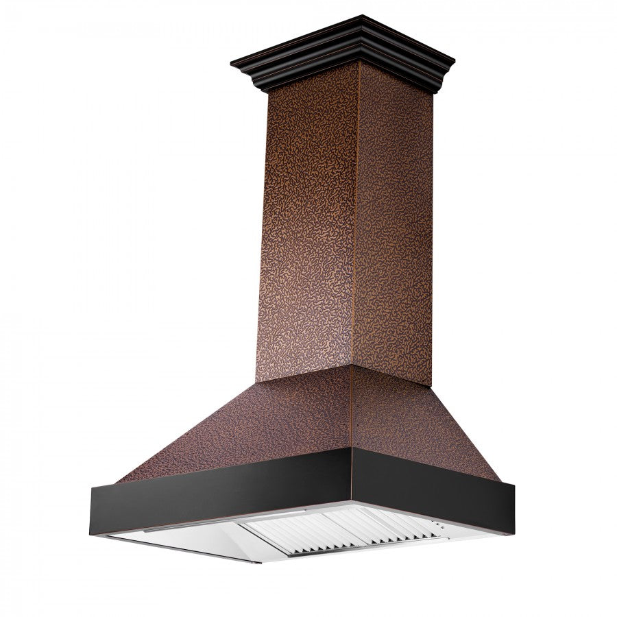 ZLINE Designer Series Wall Mount Range Hood in Copper with Size Options (655-EBXXX)