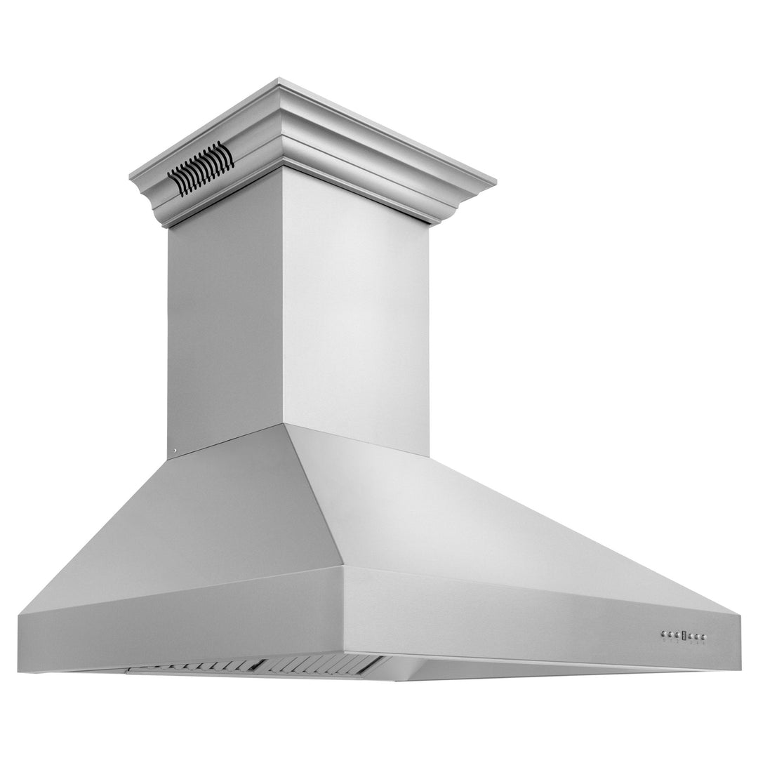 ZLINE Ducted Vent Wall Mount Range Hood in Stainless Steel with Built-in CrownSound™ Bluetooth Speakers (697CRN-BT) - Rustic Kitchen & Bath - Ranges Hoods - ZLINE Kitchen and Bath