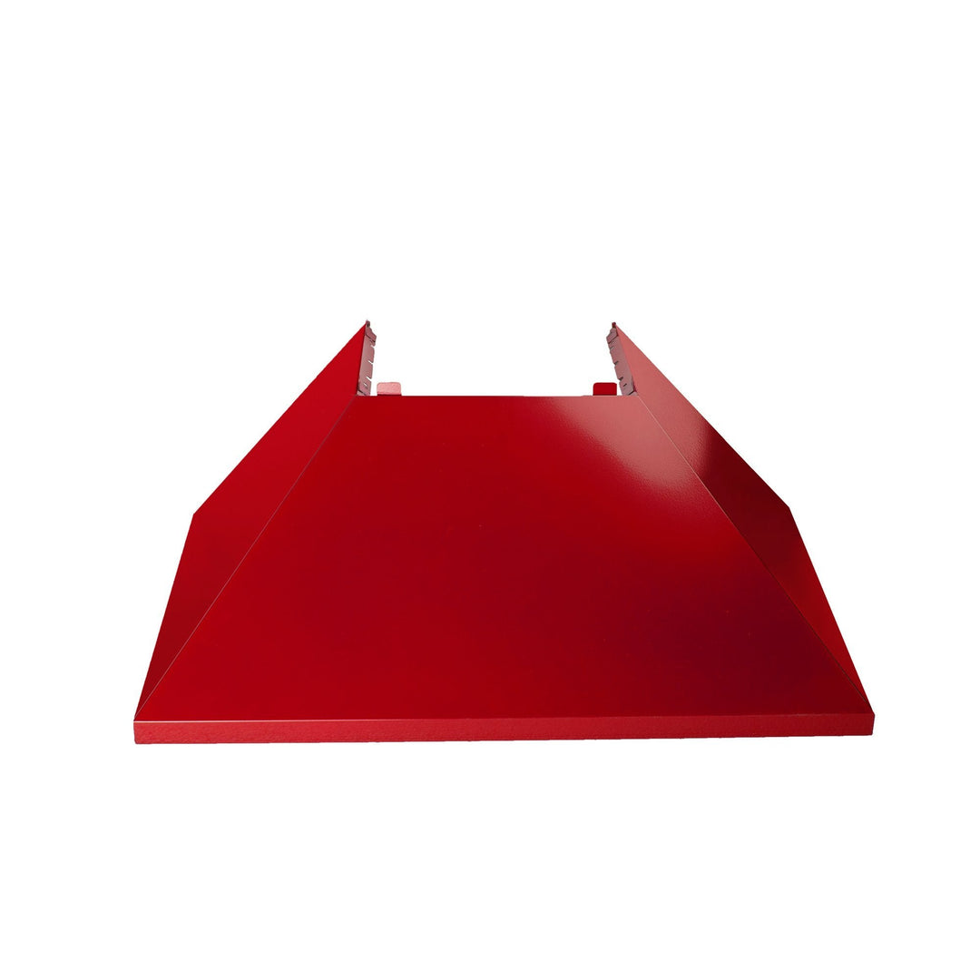 ZLINE Ducted Fingerprint Resistant Stainless Steel Range Hood with Red Gloss Shell (8654RG)