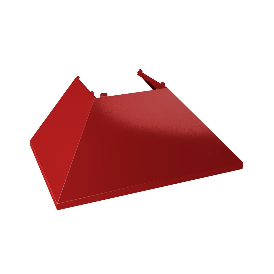 ZLINE Ducted Fingerprint Resistant Stainless Steel Range Hood with Red Gloss Shell (8654RG)