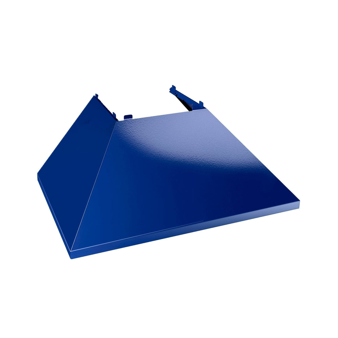 ZLINE Ducted Fingerprint Resistant Stainless Steel Range Hood with Blue Gloss Shell (8654BG)