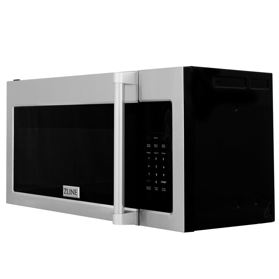 ZLINE 30 in. Recirculating Over the Range Convection Microwave Oven with Traditional Handle and Charcoal Filters in Stainless Steel (MWO-OTRCFH-30)