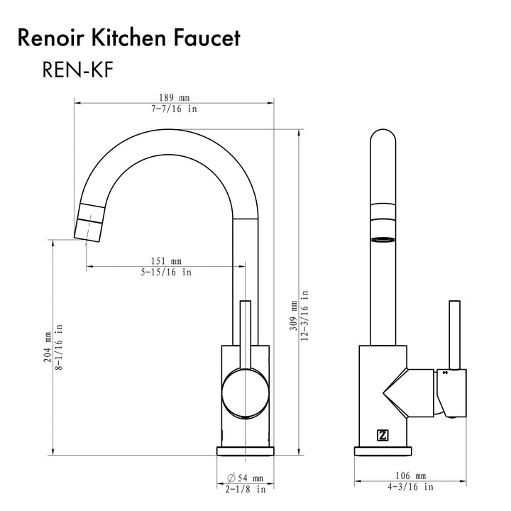 ZLINE Renoir Kitchen Faucet (REN-KF)