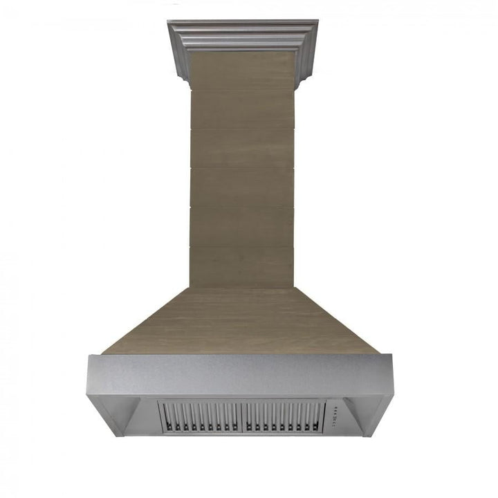 ZLINE Shiplap Wooden Wall Range Hood with Stainless Steel Accent (365YY)